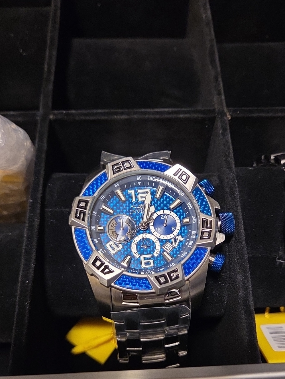 Invicta Blue and Silver Men's Sport Chronograph Watch